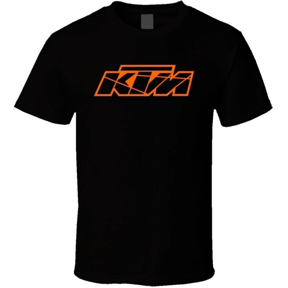 KTM Orange Logo Black T-Shirt KTM Racing Dirt Bike Tee, Motorcycle Motocross Fan